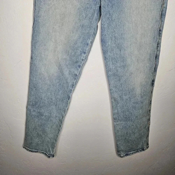 7 For All Mankind High Waist Cropped Straight Jean Size 25 NWT Light Blue - Picture 6 of 8